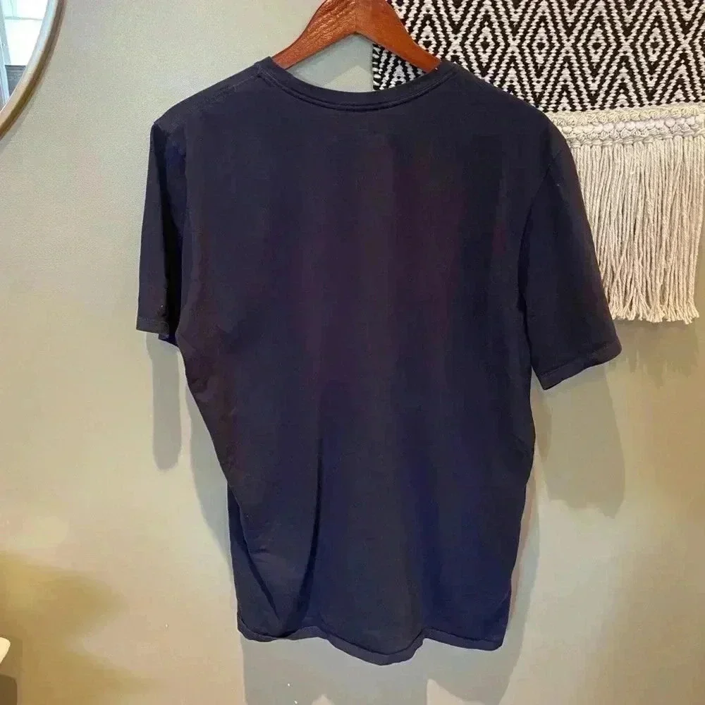 NIKE NAVY BLUE BASKETBALL GRAPHIC SHIRT TOP - Picture 3 of 4